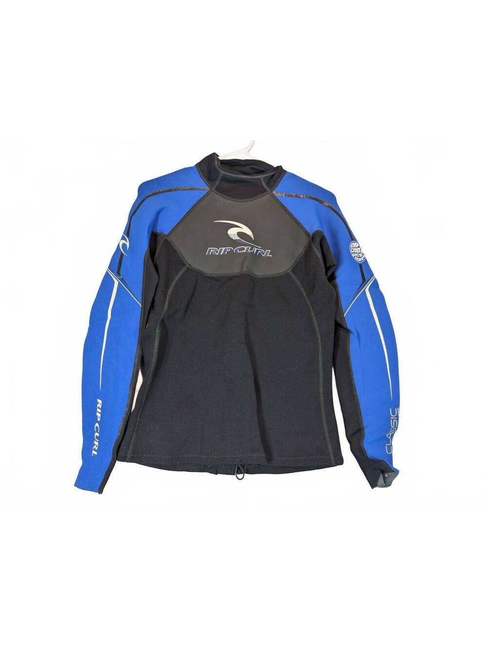 Rip Curl Classic Back Zip Long Sleeve Flatlock Stitching Chest Logo Mens Small